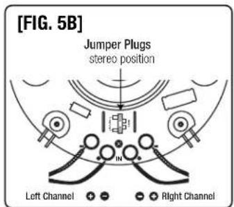 [FIG. 5B] Jumper Plugs stereo position Left Channel + - + Right Channel