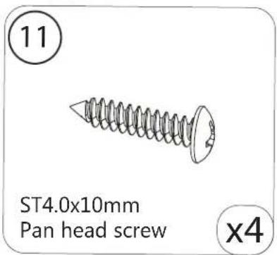 11 ST4.0x10mm Pan head screw x4