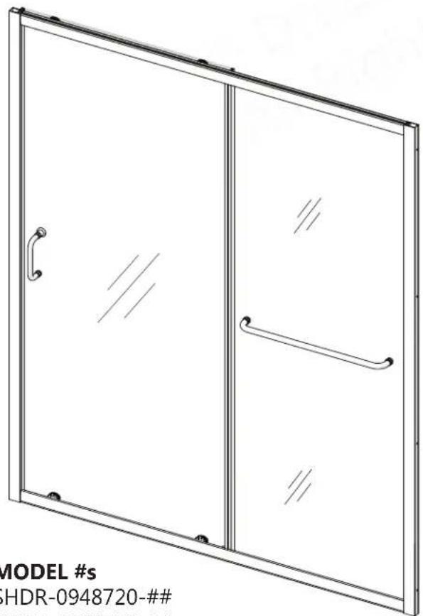 Line drawing of a double door with handle and railings, no text or symbols present