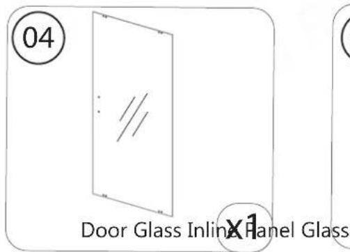 04 Door Glass Inline Panel Glass x1