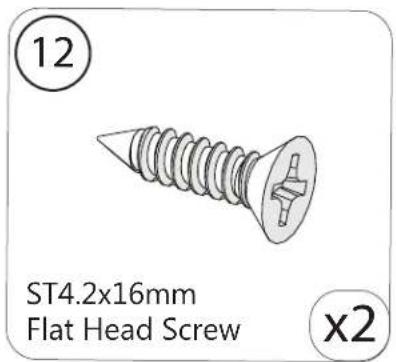 12 ST4.2x16mm Flat Head Screw x2