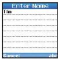 Enter Name Tin Cancel abc