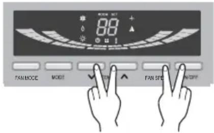 88 FAN MODE MODE FAN SIO NET OFF