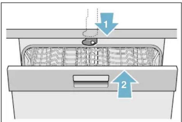 SIEMENS SN257I00MT - Çocuk emniyetinin aktifleştirilmesi (cihazın kapı kilidi): - 1