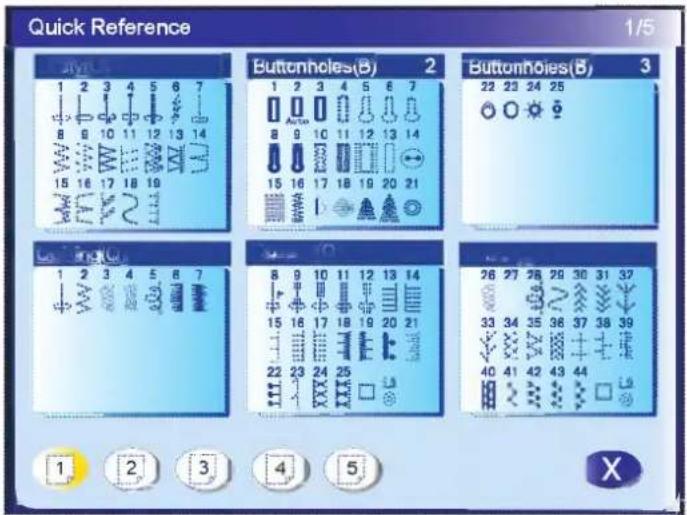 Quick Reference 1/5 1 2 3 4 5 6 7 8 9 10 11 12 13 14 15 16 17 18 19 Buttonholes(B) 2 1 2 3 4 5 6 7 8 9 10 11 12 13 14 15 16 17 18 19 20 21 Buttonholes(B) 3 22 23 24 25 ○ ○ ◇ ◀ 1 2 3 4 5 6 7 8 9 10 11 12 13 14 15 16 17 18 19 20 21 22 23 24 25 XXX 26 27 28 29 30 31 32 33 34 35 36 37 38 39 40 41 42 43…