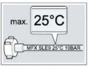 max. 25°C MFX SLE9 25°C 10BAR