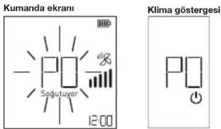 Kumanda ekrani Po Soğutuyor 1200 Klima göstergesi Po