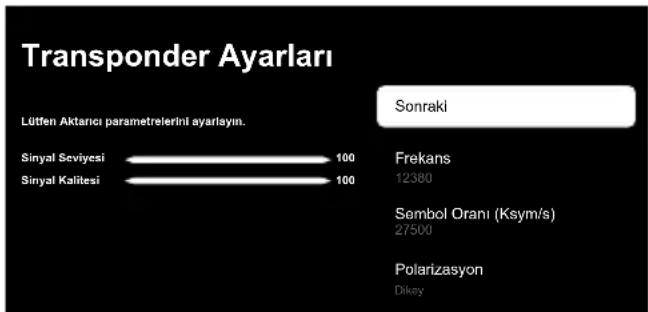 BEKO B55 E 795 B - Tek Uydu Bağlantılı Dijital Televizyon Kanallarının Manuel Olarak Aranması - 2