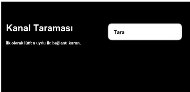 Kanal Taraması lik olarak lütfen uydu ile bağlantı kurun. Tara