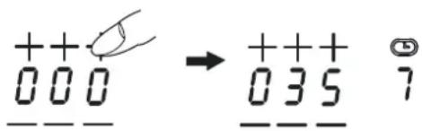 + + + 000 → + + + - - - - 035 7