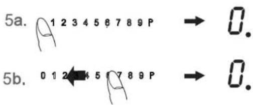 5a. 1 2 3 4 5 6 7 8 9 P → 0. 5b. 0 1 2 3 4 5 6 7 8 9 P → 0.