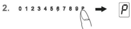 2. 0 1 2 3 4 5 6 7 8 9 P → P