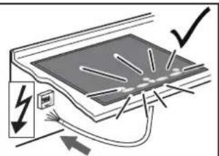 Sơ đồ hiển thị các kết nối điện với công tắc, pin và nguồn điện, có thể minh họa mạch điện hoặc thiết lập đo lường.