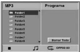 MP3 Folder1 Folder2 Folder3 Folder4 Folder5 Folder6 Folder7 Folder8 Programa Bomar Todo OFF00:00