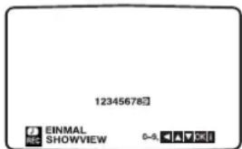 12345678 EINMAL SHOWVIEW 0-9