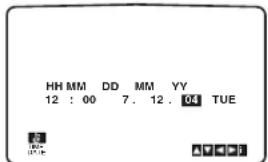 HH MM DD MM YY 12 : 00 7. 12 . 04 TUE ISO- ISO-16 AV-003