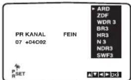 PR KANAL FEIN 07 +04C02 ARD ZDF WDR 3 BR3 HR3 N 3 NDR3 SWF3 P R SET A V - E 3x1