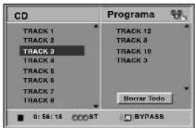 CD Programa TRACK 1 TRACK 2 TRACK 3 TRACK 4 TRACK 5 TRACK 6 TRACK 7 TRACK 8 TRACK 12 TRACK 8 TRACK 10 TRACK 3 BORrer Todo 0:58:18 CCCST BYPASS