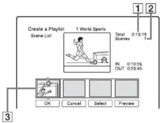 SONY RDR-HXD1065 - When you finish adding scenes, press ↓. - 1