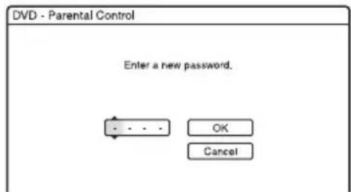 DVD - Parental Control Enter a new password. OK Cancel