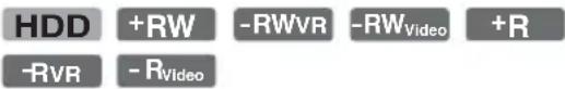 HDD +RW -RWvr -RWVideo +R -RVR -RVideo