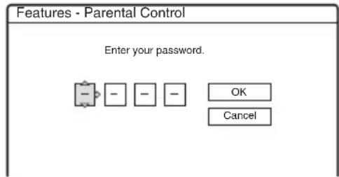 Features - Parental Control Enter your password. OK Cancel