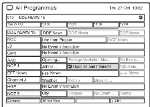 All Programmes Thu 27 Oct 10:32 040 DDE NEWS 15 Thu 27 Oct 10:30 11:00 11:30 12:00 DDE NEWS 15 DDE News DDE News NCE Live from Prague NCE News J9 No Event Information GMY No Event Information AAC Opening... Foreign Markets - Mor... No Event... NCE 1 John's... Hobbies and Interests Fabulous... EFF News EFF News Channel J Weather Family Drive in ... HGF No Event Information NCE 5 City Houses No Event... Tennis Category 30 min View 24F1