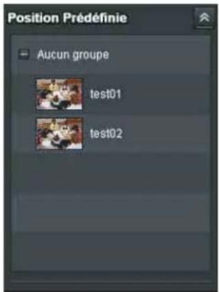 Position Prédéfinie Aucun groupe test01 test02