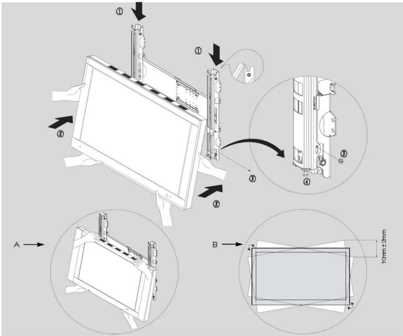 Technical diagram illustrating a device assembly with labeled parts and dimensional annotations in Chinese