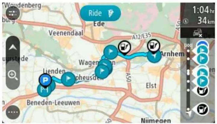 Woudenberg burg Veenendaal Ride Ede A12/E35 Arnhem Lienden Pheusden Wagen A50 Elst Beneden-Leeuwen Niimegen 1:04 hr 34km