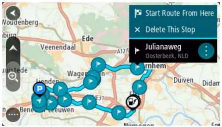TOMTOM Start 45 - Se rendre à un arrêt d'un parcours enregistré - 2
