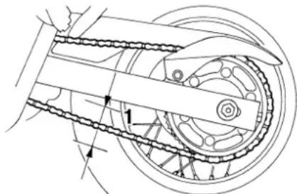 YAMAHA XT660R - Spanning aandrijfketting - 1