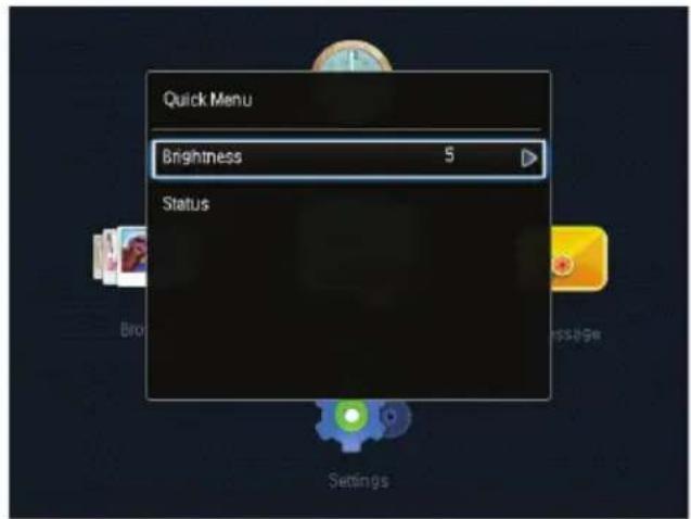 PHILIPS SPF4608 - Menu de réglage rapide - 1