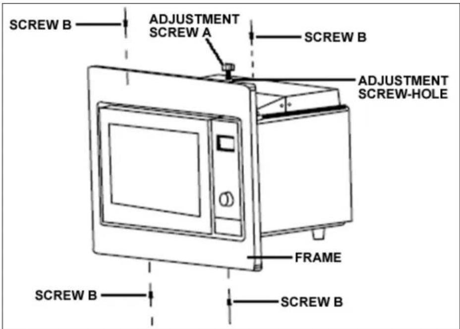 SCREW B ADJUSTMENT SCREW A SCREW B ADJUSTMENT SCREW-HOLE FRAME SCREW B SCREW B