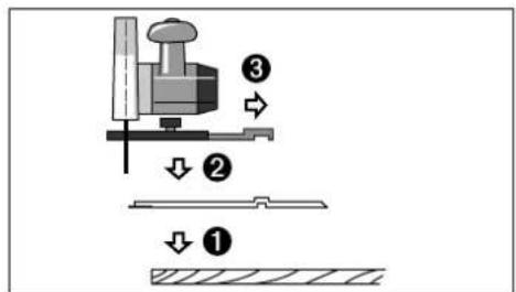 Diagram illustrating a mechanical assembly with numbered components and directional arrows indicating motion or flow.
