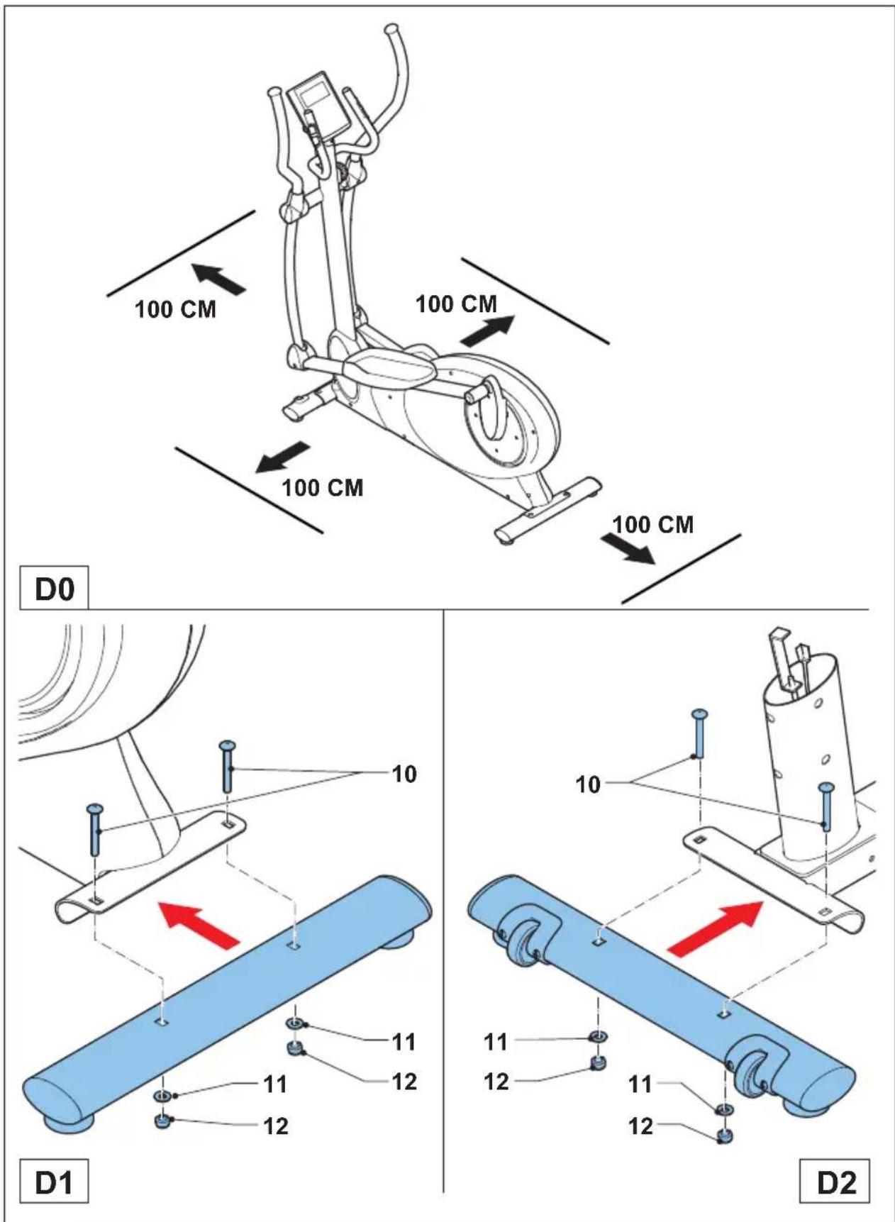 100 CM 100 CM 100 CM 100 CM D0 10 10 11 11 12 12 D1 11 12 11 12 12 D2
