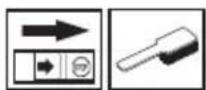 Technical line drawing of a mechanical assembly showing internal components and a separate housing (no text or labels)