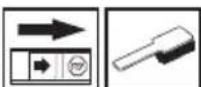 Technical line drawing of a mechanical device showing internal components and a separate housing (no text or symbols)