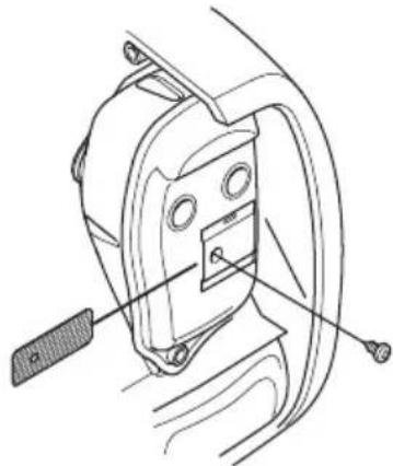 Technical line drawing of a mechanical clamp or bracket assembly (no text or symbols)