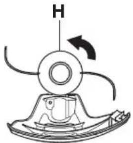 Diagram of a mechanical device with a rotating knob and base, showing no text or symbols.