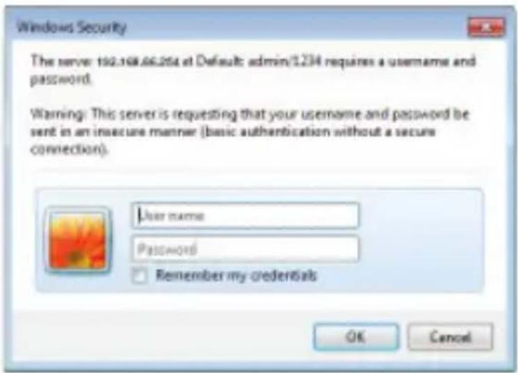 Windows Security The server: 102.168.66.254 at Default; admin/1.234 requires a username and password. Warning: This server is requesting that your username and password be sent in an insecure manner (basic authentication without a secure connection). User name Password Remember my credentials OK Can…