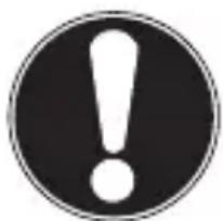 Black circular warning symbol with a white exclamation mark (no text or numbers)
