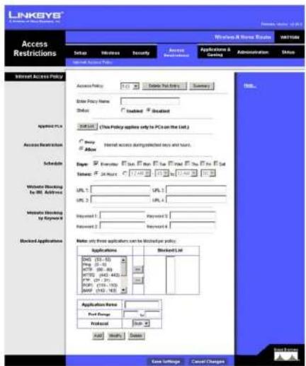 LINKSYS WRT150N - Zo maakt u een beleid: - 1