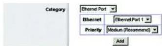 LINKSYS WRT150N - Het tabblad Applications and Gaming (Toepassingen en games) - QoS - 5