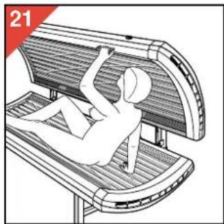 Illustration of a person lying on a curved bed-like structure (no text or symbols)
