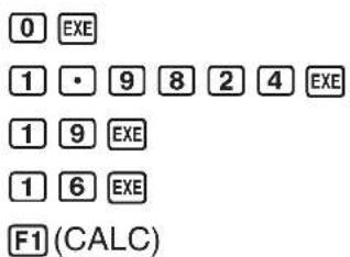 0 EXE 1 • 9 8 2 4 EXE 1 9 EXE 1 6 EXE F1 (CALC)