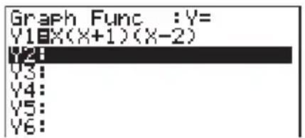 Graph Func :Y= Y1B(X+1)(X-2) Y2 Y3: Y4: Y5: Y6: