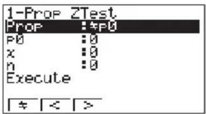 1-Prop ZTest Prop :=P0 P0 :0 x :0 n :0 Execute * < >