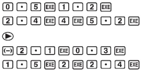 0 • 5 EXE 1 • 2 EXE 2 • 4 EXE 4 EXE 5 • 2 EXE (→) 2 • 1 EXE 0 • 3 EXE 1 • 5 EXE 2 EXE 2 • 4 EXE