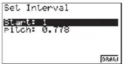 Set Interval Start: 1 Pitch: 0.778 DRAU